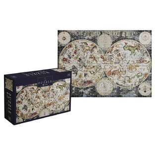 INTERDRUK ΠΑΖΛ 1000 ΤΕΜΑΧΙΩΝ 67x48cm ZODIAC SIGNS  MAP No1