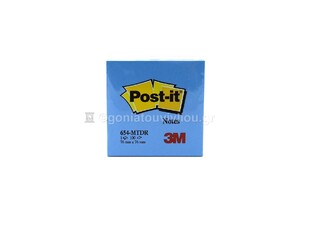 3M POST IT ΑΥΤΟΚΟΛΛΗΤΑ ΧΑΡΤΑΚΙΑ 654 MTDR DREAM COLOR 7,6x7,6cm 100φ ΜΠΛΕ