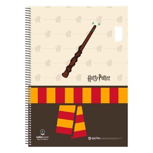 SALKO ΤΕΤΡΑΔΙΟ ΣΠΙΡΑΛ A4 (21x29,7cm) 2 ΘΕΜΑΤΩΝ 60φ HARRY POTTER CHARMS ΡΑΒΔΙ 7097
