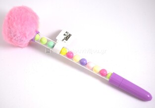 THE LITTLIES ΣΤΥΛΟ POM POM ΜΕ ΠΕΡΛΕΣ ΜΩΒ 647006
