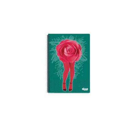 SKAG ΤΕΤΡΑΔΙΟ ΣΠΙΡΑΛ A4 (21x29,7cm) 3 ΘΕΜΑΤΩΝ 90φ FUN ΚΟΡΙΤΣΙ ΠΡΑΣΙΝΟ 300384