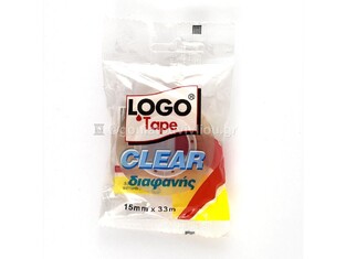 LOGO TAPE ΣΕΛΟΤΕΙΠ 1,5cm x 33m CLEAR 66ΔΑ400