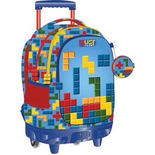 MUST TEAM ΣΧΟΛΙΚΗ ΤΣΑΝΤΑ ΣΑΚΙΔΙΟ TROLLEY ΤΡΟΛΕΙ ΔΗΜΟΤΙΚΟΥ 3 ΘΗΚΕΣ BRICKS 586186