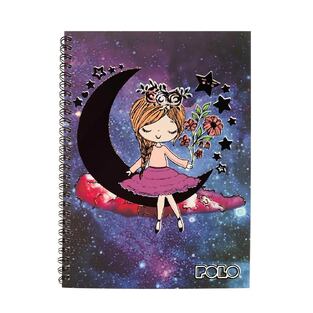 POLO ΤΕΤΡΑΔΙΟ ΣΠΙΡΑΛ 17x25cm 3 ΘΕΜΑΤΩΝ 90φ MOON ΚΟΡΙΤΣΙ ΜΕ ΦΕΓΓΑΡΙ 919002