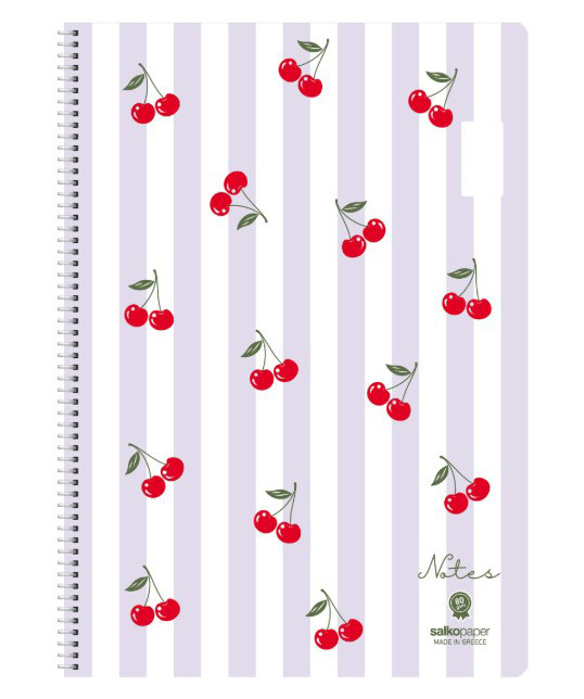 SALKO ΤΕΤΡΑΔΙΟ ΣΠΙΡΑΛ A4 (21x29,7cm) 2 ΘΕΜΑΤΩΝ 60φ NOTES ΚΕΡΑΣΙΑ ΜΩΒ 4867