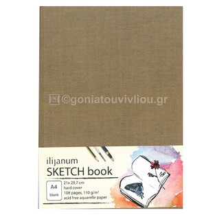 SKETCH BOOK ΒΙΒΛΙΟΔΕΤΗΜΕΝΟ A4 (21x29,7cm) 108 ΛΕΥΚΑ ΦΥΛΛΑ 105gr ΚΑΦΕ ΕΞΩΦΥΛΛΟ 0329528