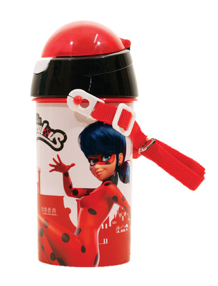 GIM ΠΑΓΟΥΡΙ ΠΛΑΣΤΙΚΟ ΜΕ ΚΑΛΑΜΑΚΙ LADYBUG MIRACULOUS SUPER HEROS 500ml 57403209