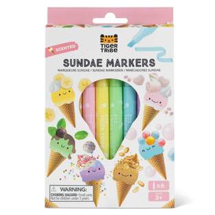 TIGER TRIBE ΑΡΩΜΑΤΙΚΟΙ ΜΑΡΚΑΔΟΡΟΙ ΥΠΟΓΡΑΜΜΙΣΗΣ ICE CREAM 6 ΧΡΩΜΑΤΑ 94409