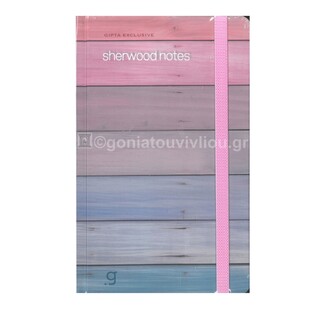 UNIPAP GIPTA ΣΗΜΕΙΩΜΑΤΑΡΙΟ ΒΙΒΛΙΟΔΕΤΗΜΕΝΟ ΜΕ ΛΑΣΤΙΧΟ SHERWOOD 13x21cm 96φ ΠΕΡΦΟΡΕ ΜΕ ΓΡΑΜΜΕΣ ΡΟΖ ΜΕ ΜΠΛΕ 35325