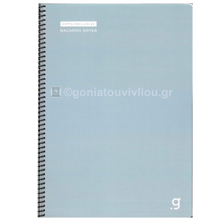 UNIPAP GIPTA ΤΕΤΡΑΔΙΟ ΣΠΙΡΑΛ A4 (21x29,7cm) 1 ΘΕΜΑΤΟΣ 30φ ΠΕΡΦΟΡΕ MACARON ΓΑΛΑΖΙΟ 35700