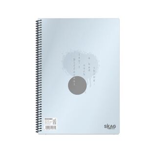SKAG ΤΕΤΡΑΔΙΟ ΣΠΙΡΑΛ A4 (21x29,7cm) 2 ΘΕΜΑΤΩΝ 60φ UNIVERSITY PP ΔΙΑΦΑΝΕΣ ΕΞΩΦΥΛΛΟ ΓΑΛΑΖΙΟ 125727