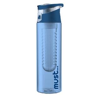 MUST ΠΛΑΣΤΙΚΟ ΠΑΓΟΥΡΙ TRITAN 700ml ΜΕ ΦΙΛΤΡΟ 7,6x24,5cm ΜΠΛΕ 584683