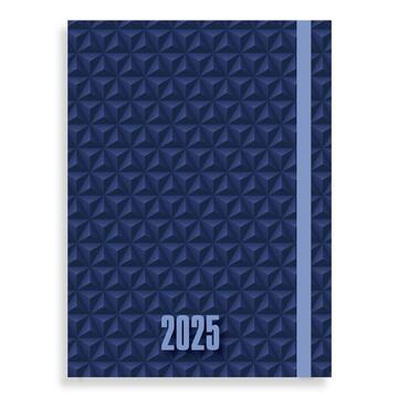 2025 ΗΜΕΡΟΛΟΓΙΟ ΗΜΕΡΗΣΙΟ ΛΕΥΚΟ 14x20cm ΜΕ ΛΑΣΤΙΧΟ LUXURY ΜΠΛΕ 586121 (MUST)
