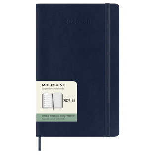 2025 2026 ΗΜΕΡΟΛΟΓΙΟ MOLESKINE LARGE (13x21cm) SOFT COVER BLUE WEEKLY DIARY (ΕΒΔΟΜΑΔΙΑΙΟ ΗΜΕΡΟΛΟΓΙΟ 18ΜΗΝΟ)