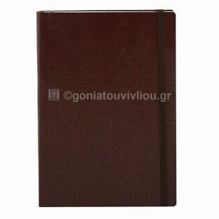 ΣΗΜΕΙΩΜΑΤΑΡΙΟ ΥΠΟΚΙΤΡΙΝΟ ΜΕ ΛΑΣΤΙΧΟ 12x17cm ΚΑΦΕ ΣΚΟΥΡΟ ΜΕ ΓΡΑΜΜΕΣ 100φ 111 (ΠΛΑΝΟΓΡΑΜΜΑ)