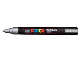 POSCA ΜΑΡΚΑΔΟΡΟΣ ΜΕΣΑΙΟΣ PC5M ΑΣΗΜΙ (SILVER)