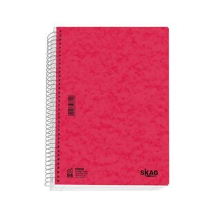 SKAG ΤΕΤΡΑΔΙΟ ΣΠΙΡΑΛ 17x25cm 4 ΘΕΜΑΤΩΝ 120φ BASIC ΚΟΚΚΙΝΟ 276160