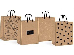 INTERDRUK ΤΣΑΝΤΑ ΣΑΚΟΥΛΑ ΧΑΡΤΙΝΗ ΔΩΡΟΥ KRAFT GOLD JUMBO 33x46x10cm ΠΟΥΛΙΑ 304155