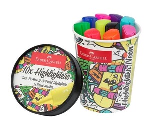 FABER CASTELL ΣΕΤ 10 ΜΑΡΚΑΔΟΡΟΙ ΥΠΟΓΡΑΜΜΙΣΗΣ ICE CREAM CUP FLUO 254695