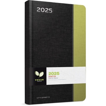 2025 ΗΜΕΡΟΛΟΓΙΟ ΗΜΕΡΗΣΙΟ 13x21cm DUETTO ΜΑΥΡΟ / ΠΡΑΣΙΝΟ 625111383 (UNIPAP)