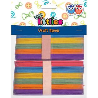 THE LITTLIES ΣΕΤ ΞΥΛΑΚΙΑ ΠΛΑΚΕ ΓΛΩΣΣΟΠΙΕΣΤΡΑ ΠΟΛΥΧΡΩΜΑ 150mm 80τεμ 646517