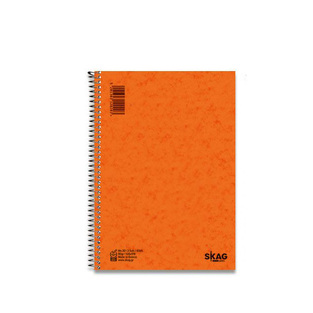 SKAG ΣΗΜΕΙΩΜΑΤΑΡΙΟ ΣΠΙΡΑΛ 10,5x14,8cm 2 ΘΕΜΑΤΩΝ 80φ No20 UNIVERSITY FOIL ΠΟΡΤΟΚΑΛΙ 120159