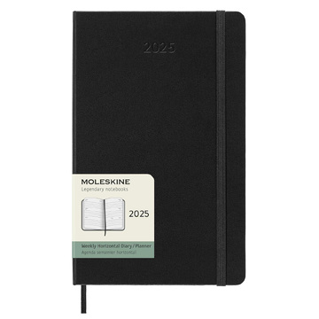 2025 ΗΜΕΡΟΛΟΓΙΟ MOLESKINE LARGE (13x21cm) HORIZONTAL HARD COVER BLACK WEEKLY DIARY (ΕΒΔΟΜΑΔΙΑΙΟ ΗΜΕΡΟΛΟΓΙΟ ΕΤΟΥΣ)
