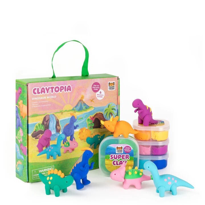 TIGER TRIBE CLAYTOPIA ΚΑΤΑΣΚΕΥΗ ΜΕ ΕΛΑΦΡΥ ΠΗΛΟ ΠΟΥ ΣΤΕΓΝΩΝΕΙ ΜΟΝΟΣ ΤΟΥ DINOSAUR WORLD 20220
