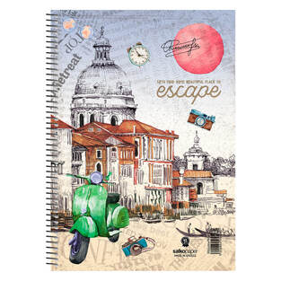 SALKO ΤΕΤΡΑΔΙΟ ΣΠΙΡΑΛ A4 (21x29,7cm) 3 ΘΕΜΑΤΩΝ 90φ ESCAPE ΒΕΣΠΑ ΠΡΑΣΙΝΗ 5508