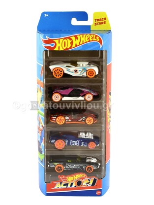 MATTEL ΑΥΤΟΚΙΝΗΤΑΚΙΑ HOT WHEELS ΣΕΤ 5τεμ 1806 ACTION TRACK STARS 86100001