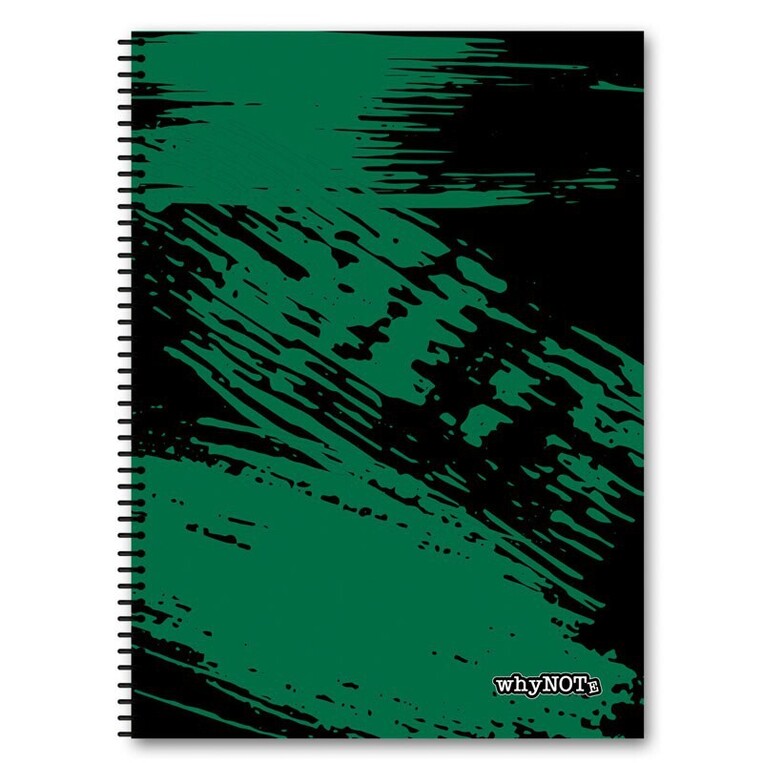 WHYNOTE ΤΕΤΡΑΔΙΟ ΣΠΙΡΑΛ Α4 (21x29,7cm) 4 ΘΕΜΑΤΩΝ 120φ ABSTRACT ΠΡΑΣΙΝΟ 810038
