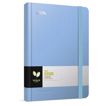 2026 ΗΜΕΡΟΛΟΓΙΟ ΗΜΕΡΗΣΙΟ 13x21cm CANVAS ΓΑΛΑΖΙΟ ΜΕ ΛΑΣΤΙΧΟ 626121386 (UNIPAP)
