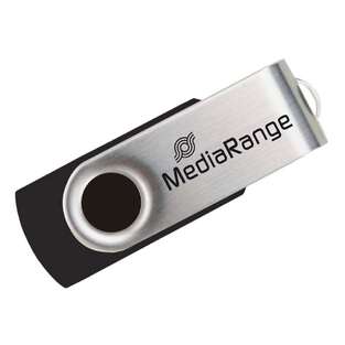 MEDIARANGE USB FLASH DRIVE MEMORY STICK 16GB ΑΣΗΜΙ ΜΑΥΡΟ USB 2.0 MR910