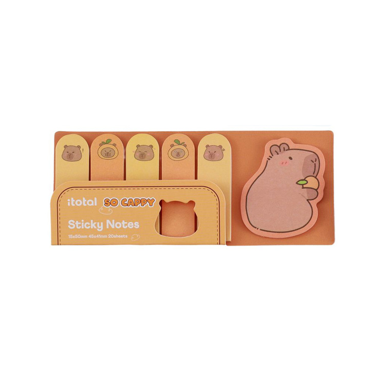 I TOTAL ΑΥΤΟΚΟΛΛΗΤΟΙ ΣΕΛΙΔΟΔΕΙΚΤΕΣ ΧΑΡΤΙΝΟΙ CAPYBARA ΠΟΡΤΟΚΑΛΙ XL3106Q