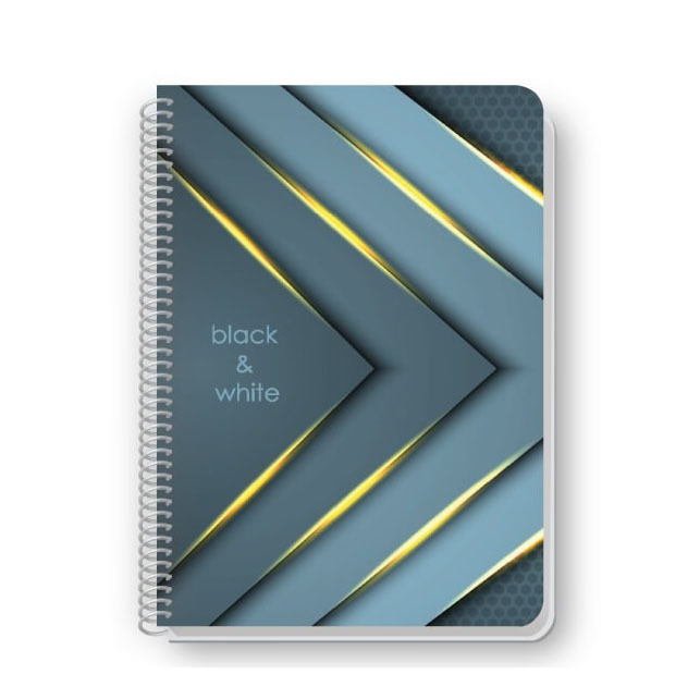 BLACK AND WHITE ΤΕΤΡΑΔΙΟ ΣΠΙΡΑΛ A4 (21x29,7cm) 3 ΘΕΜΑΤΩΝ 90φ METAL ΚΙΤΡΙΝΟ 16075