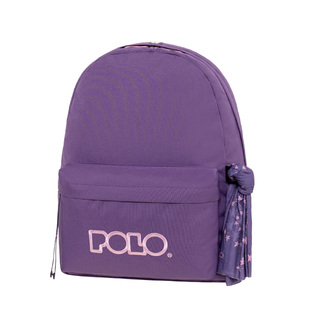 POLO ΣΧΟΛΙΚΗ ΤΣΑΝΤΑ ΣΑΚΙΔΙΟ ΠΛΑΤΗΣ ΜΕ ΜΑΝΤΗΛΙ 23lt ΜΩΒ ΜΕ ΛΙΛΑ ΓΡΑΜΜΑΤΑ 901135 4945