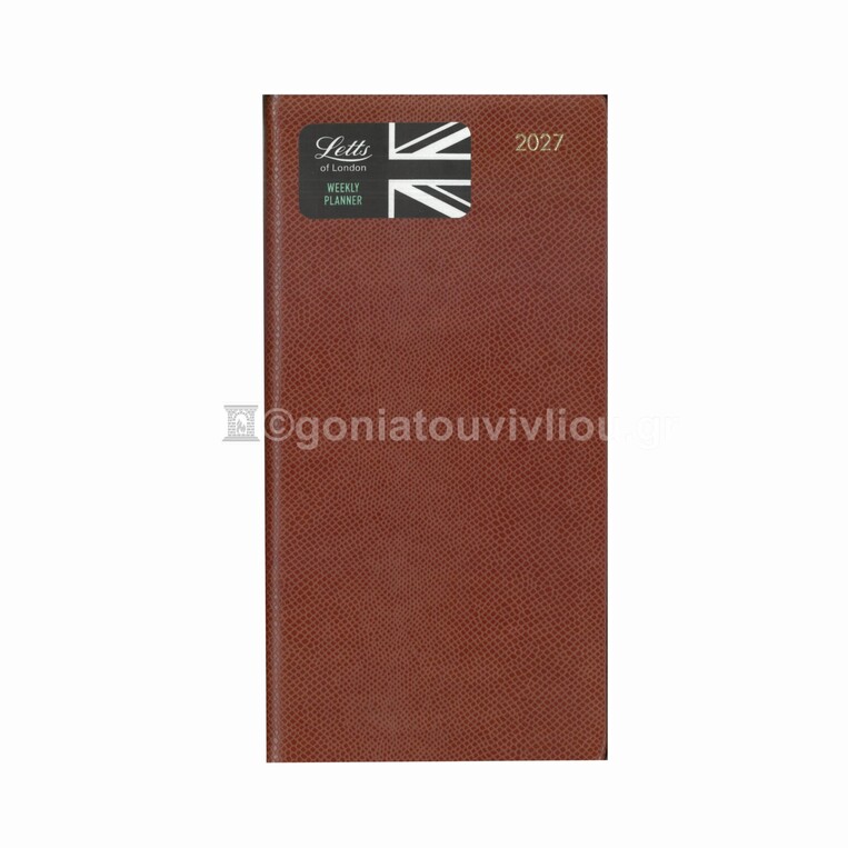 2027 ΗΜΕΡΟΛΟΓΙΟ ΑΤΖΕΝΤΑ LETTS ΕΒΔΟΜΑΔΙΑΙΟ 9x17cm LEGACY SLIM TAN 27081652