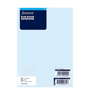 FILOFAX A5 (14,8x21cm) ΑΝΤΑΛΛΑΚΤΙΚΟ BLUE RULED NOTERAPER (ΜΠΛΕ ΡΙΓΕ ΦΥΛΛΑ ΣΗΜΕΙΩΣΕΩΝ) 343001