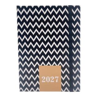 2027 ΗΜΕΡΟΛΟΓΙΟ ΗΜΕΡΗΣΙΟ 14x21cm BLACK AND WHITE ΖΙΚ ΖΑΚ ΜΕ ΛΑΣΤΙΧΟ 587890 (TESORO)