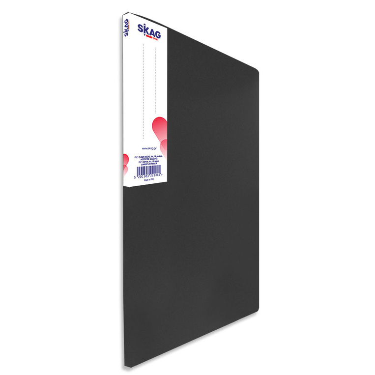 SKAG ΣΟΥΠΛ A4 (21x29,7cm) 50 ΘΗΚΕΣ PP ΜΑΥΡΟ 299534