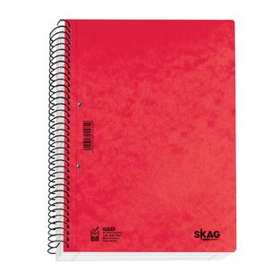 SKAG ΤΕΤΡΑΔΙΟ ΣΠΙΡΑΛ 17x25cm 5 ΘΕΜΑΤΩΝ 150φ ΠΡΕΣΠΑΝ PRESPAN STYLE ΠΕΡΦΟΡΕ ΜΕ ΤΡΥΠΕΣ ΚΟΚΚΙΝΟ 124843
