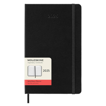 2025 ΗΜΕΡΟΛΟΓΙΟ MOLESKINE LARGE (13x21cm) HARD COVER BLACK DAILY DIARY (ΗΜΕΡΗΣΙΟ ΗΜΕΡΟΛΟΓΙΟ ΕΤΟΥΣ)