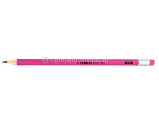 STABILO ΜΟΛΥΒΙ ΜΕ ΓΟΜΑ NEON ΦΩΣΦΟΡΙΖΕ ΦΟΥΞΙΑ HB 4907