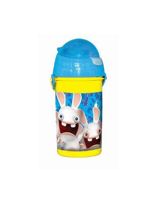 GIM ΠΑΓΟΥΡΙ ΠΛΑΣΤΙΚΟ ΜΕ ΚΑΛΑΜΑΚΙ FLIP 500ML RABBIDS ΚΟΥΝΕΛΙΑ 55991209