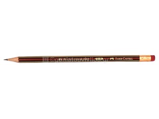 FABER CASTELL ΜΟΛΥΒΙ ΜΕ ΓΟΜΑ DESSIN 2001 ΚΟΚΚΙΝΟ ΧΡΥΣΟ B 112101