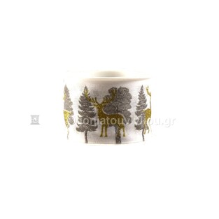 GOLDI DECOR ΚΟΡΔΕΛΑ ΣΥΣΚΕΥΑΣΙΑΣ ΥΦΑΣΜΑΤΙΝΗ ΧΡΙΣΤΟΥΓΕΝΝΙΑΤΙΚΗ 4cm x 2m ΤΑΡΑΝΔΟΣ 96104