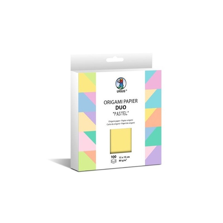 URSUS ΧΑΡΤΙ ORIGAMI 15x15cm 80gr INTENSIVE PASTEL DUO (ΔΙΧΡΩΜΟ) 100φ