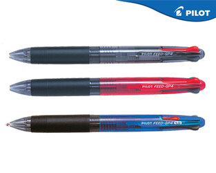 PILOT ΣΤΥΛΟ 4ΧΡΩΜΟ FEED GP4 ΔΙΑΦΑΝΕΣ ΜΠΛΕ MEDIUM 1.0mm 35R