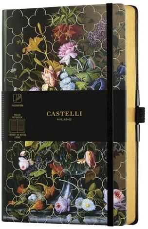CASTELLI ΣΗΜΕΙΩΜΑΤΑΡΙΟ IVORY ΡΙΓΕ 13x21cm VINTAGE PEONY ΜΕ ΛΑΣΤΙΧΟ QC6CB001 (ΘΕΟΦΥΛΑΚΤΟΣ)