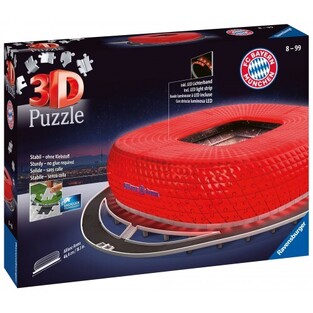 RAVENSBURGER 3D (ΤΡΙΣΔΙΑΣΤΑΤΟ) ΠΑΖΛ 216 ΤΕΜΑΧΙΩΝ ALLIANZ ARENA ΝΥΧΤΕΡΙΝΗ ΕΚΔΟΣΗ (ΠΕΡIΕΧΕΙ ΛΑΜΠΑ LED)12530
